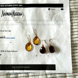 Ippolita rose gold plate over sterling silver Rock Candy Topaz earrings